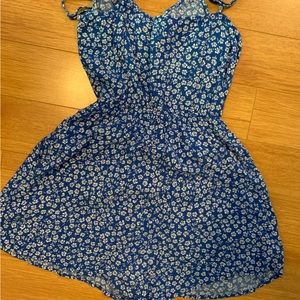 Blue floral romper